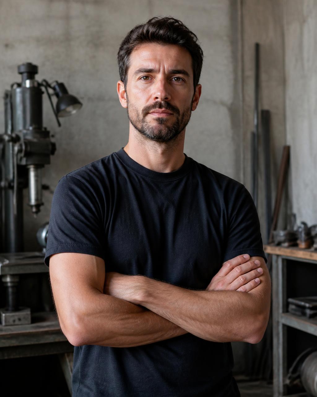 NoonProof founder in his workshop