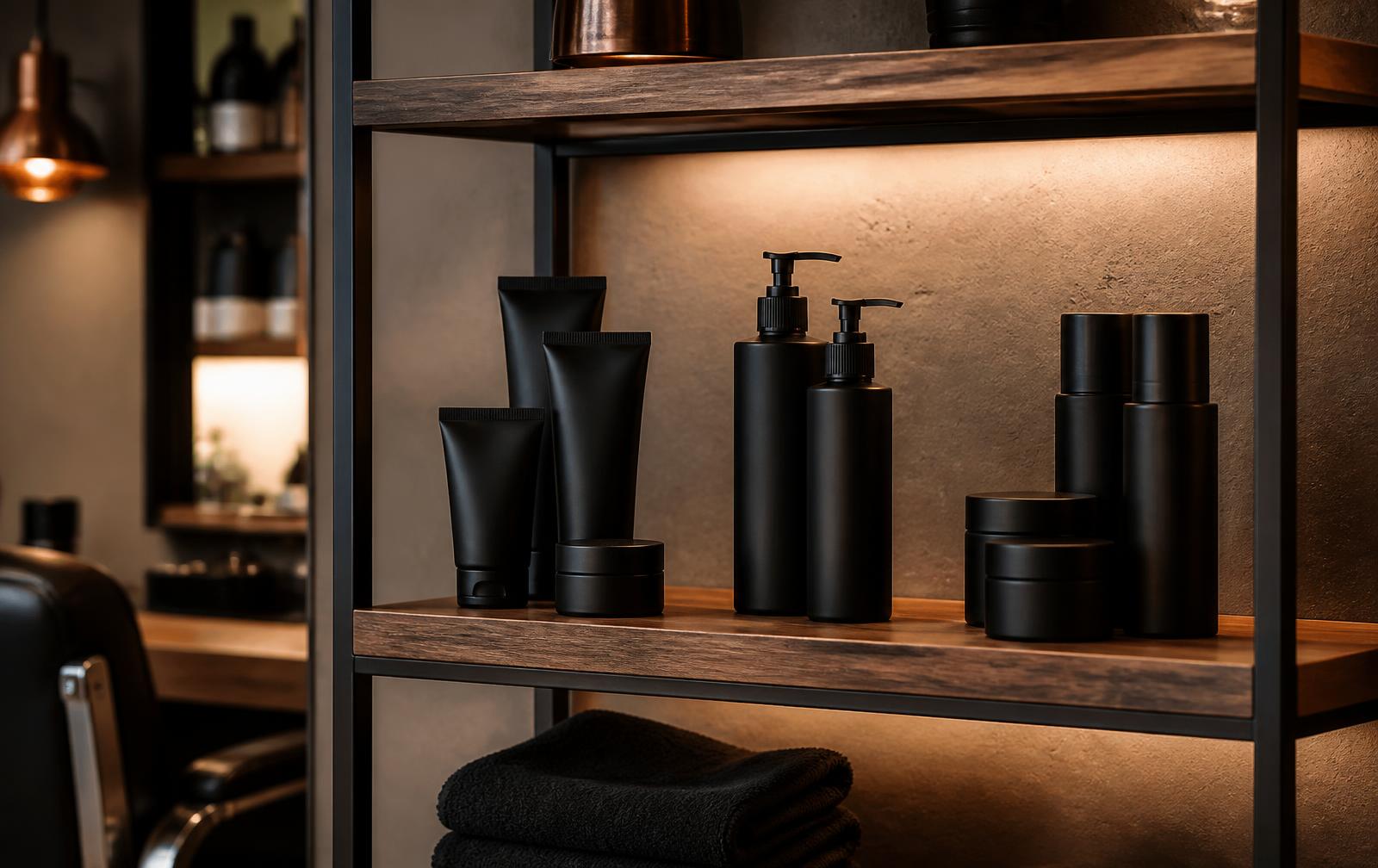 NoonProof styling products merchandised together on a professional retail shelf